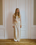 Pearl Mist | Textured Ruffle Blouse